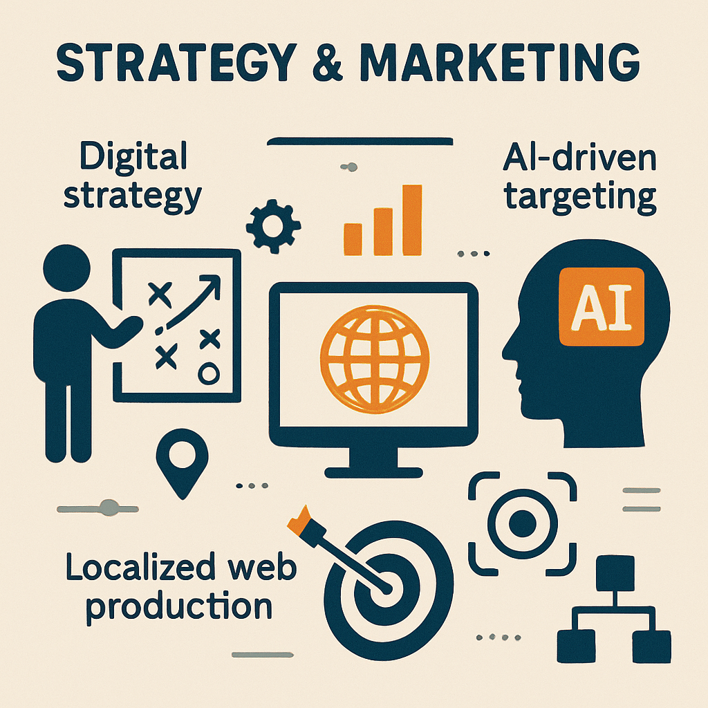 Strategy  Marketing Digital strategy localized web production and AIdriven targeting-1